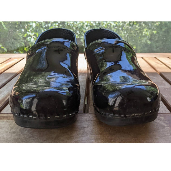 Dansko Women’s Professional Clogs Black Patent Leather Shoes 10.5-11 - Picture 6 of 10